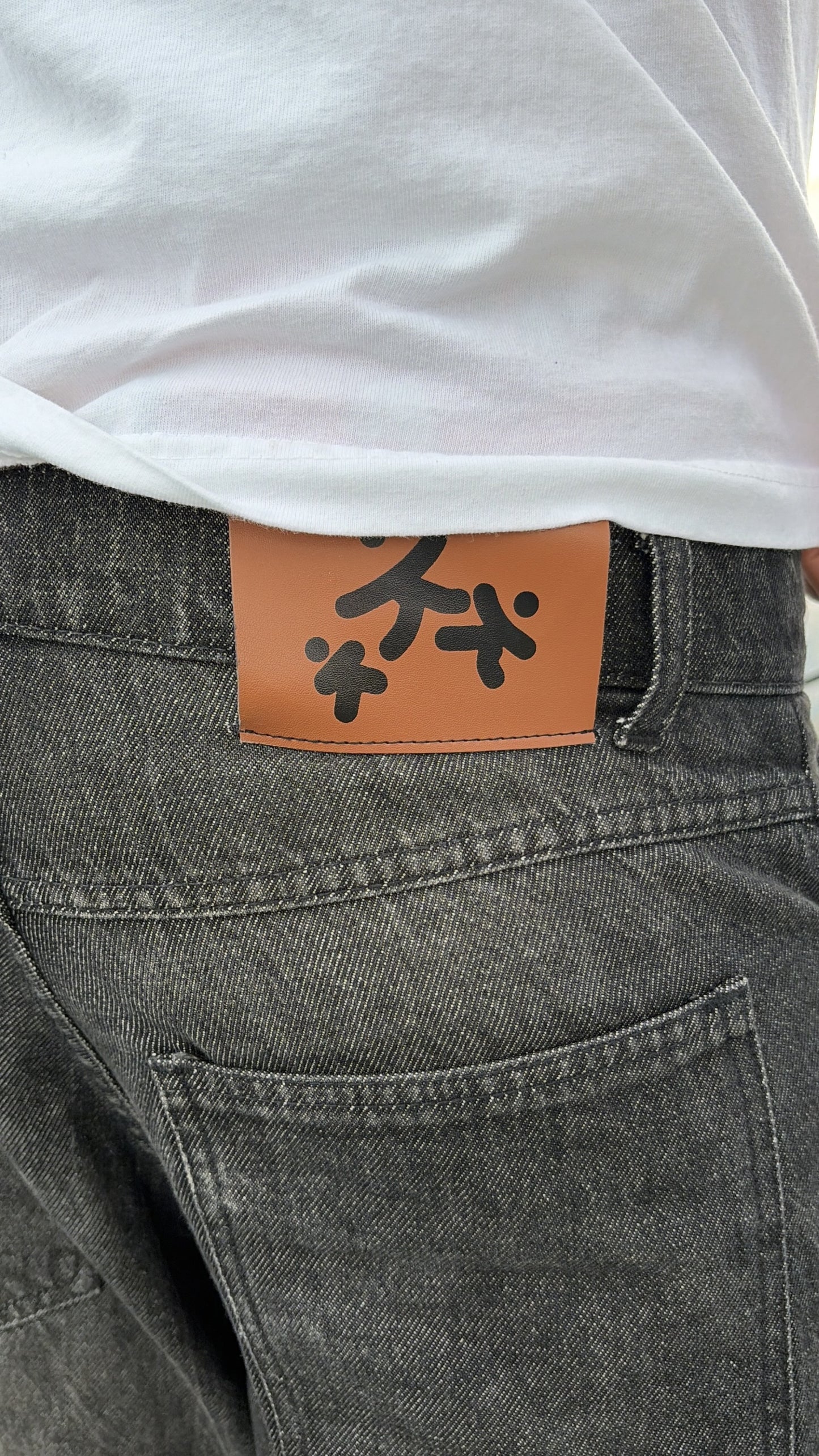 Black "Thrashed" Skater Denim